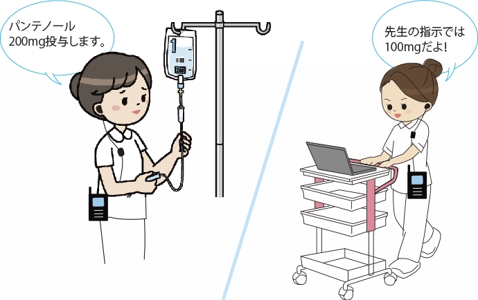 医療現場で利用できるインカムなら離れていても確認できる