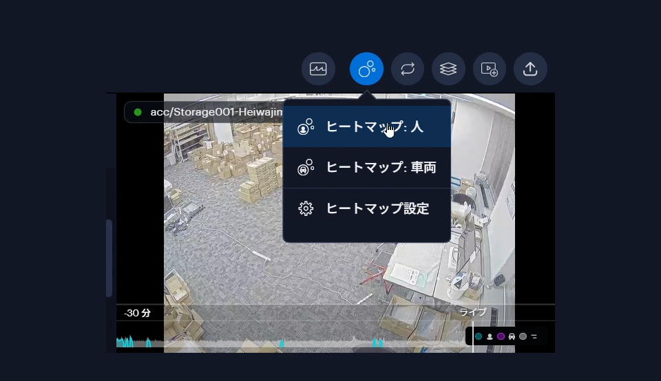 AI監視カメラ アビジロン ヒートマップの実施方法