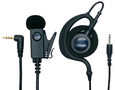スマホ 無線機 アプリ Buddycom バディコム MKI-P2S1-PTT 専用タイピンマイク+MKI-E1 耳掛けイヤホンセット