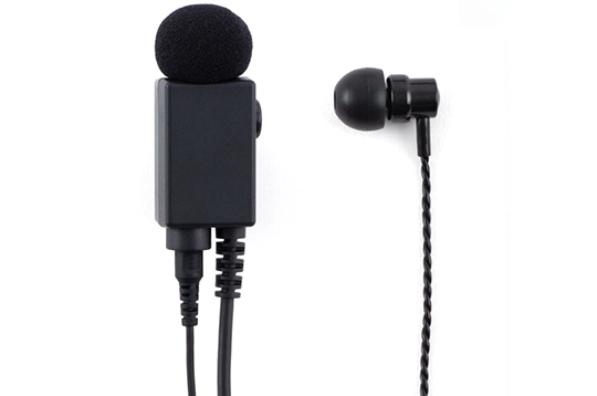 PTT専用耐騒音接話型マイク(MKI-P5)+遮音イヤホン 穴あき耳栓付き(MKI-E2)セット