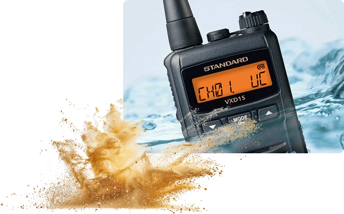 スタンダード モトローラ デジタル簡易無線機 VXD1S・VXD1 高い防塵防水性能